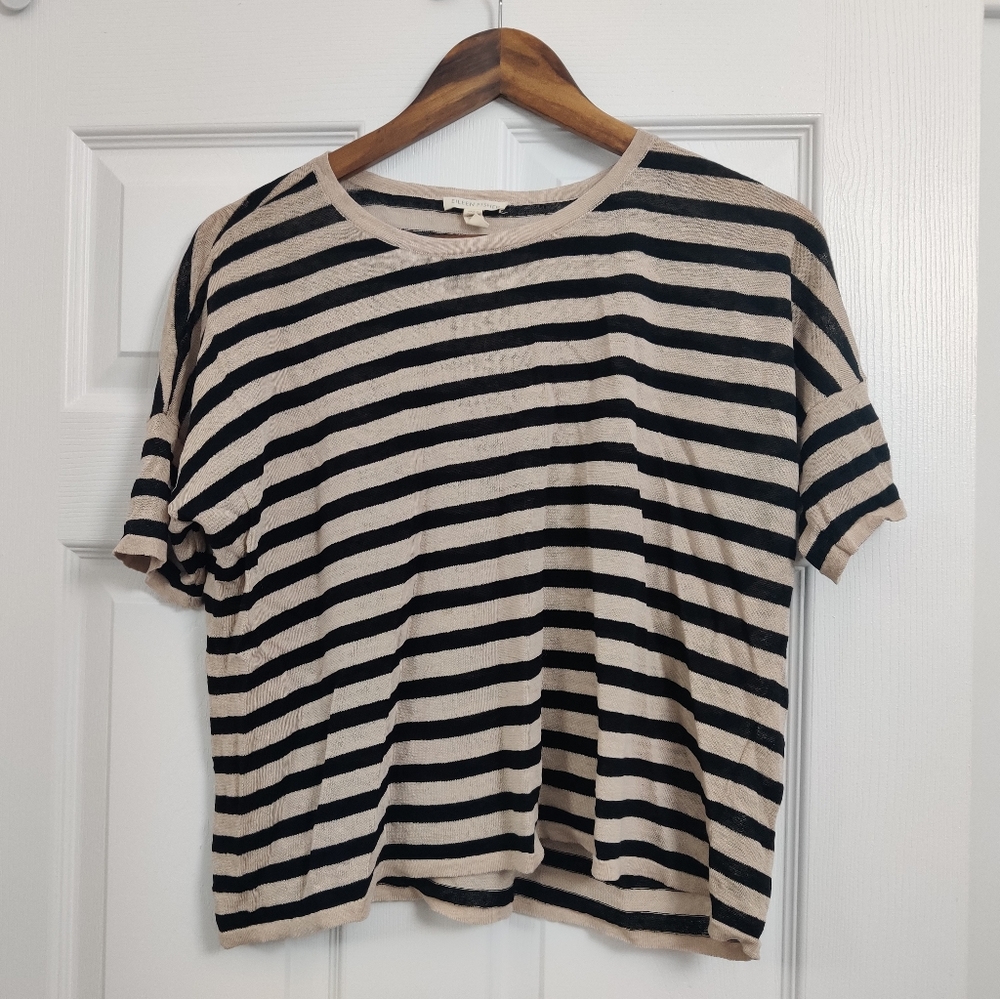 Eileen Fisher Linen Striped Top